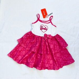 Barbie Fuchsia and White Layered Dress